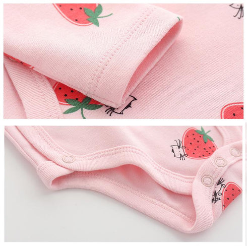 Baby Girl Long Sleeve Jumpsuit Baby Cute Printed Fart Jacket